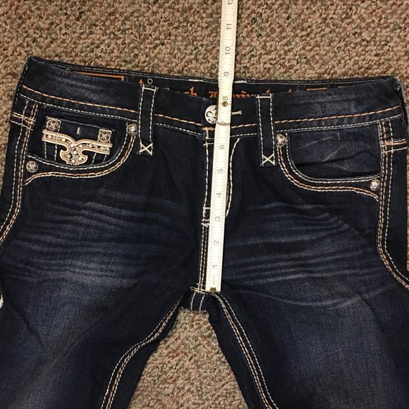 ROCK REVIVAL SHERRY BOOTCUT SWAROVSKI JEANS - size 27 but run big - Picture 8 of 12